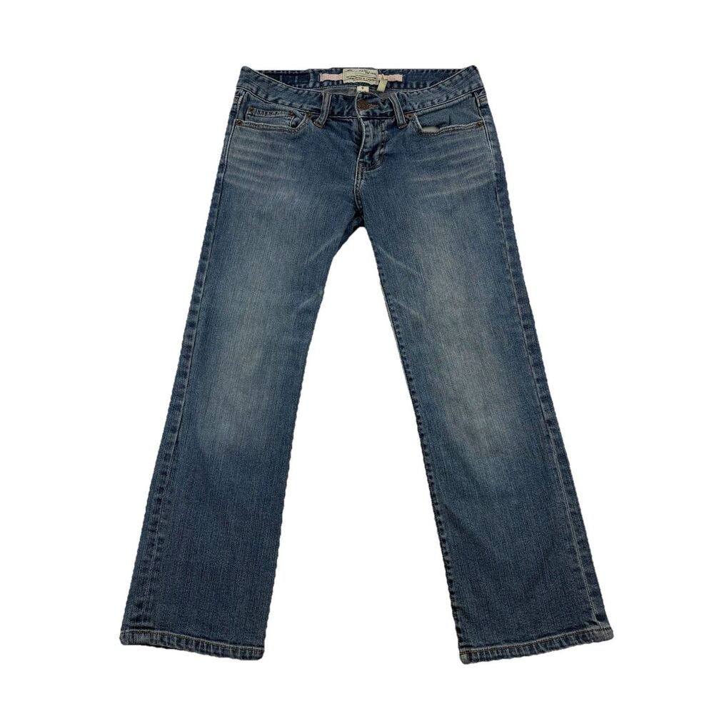 Vintage Abercrombie Fitch Straight Cut Jeans Stretch Womens 0 Blue 5 Pocket